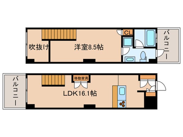 スクエア名駅南の物件間取画像